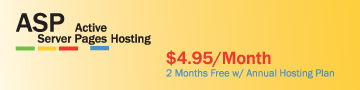 ASP Hosting Starting at $4.95 a Month