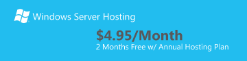 Windows Hosting Starting at $4.95 a Month!